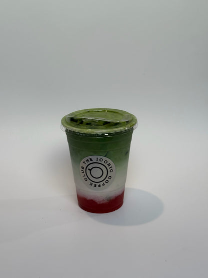 Iced Cherry Almond Matcha